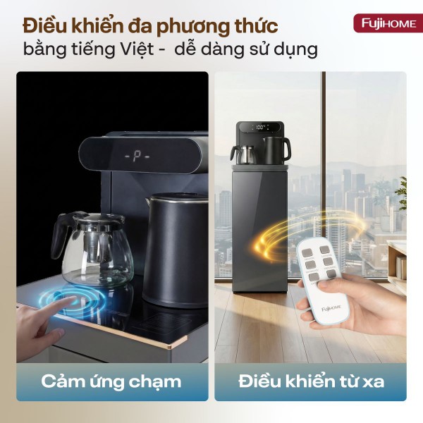 Cây nước nóng lạnh kết hợp bàn pha trà, cafe Fujihome TB392N